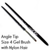 Gel Brush Metal Handle Nail Art UV Builder Design Pen Angled Tip
