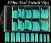 100pc Coloured French Nail Tips