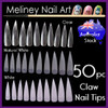 50pc stiletto claw nails