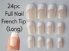 24pc full nail french tips long