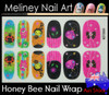 Glitter Nail Wrap - Honey Bee