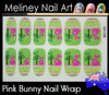 easter bunny nail wrap