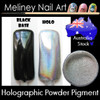 holographic powder pigments for nail art