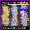 Mermaid Fish Scale hexagon confetti