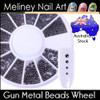 Gun Metal beads Wheel for nail art