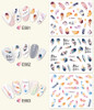 11pc Boho Feather  Nail Stickers