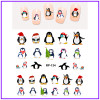 6pc Penguin Water Decals