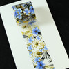 Blue Flower Nail Foil