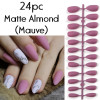 24pc matte almond full cover Press on nails