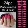 24pc matte almond full cover Press on nails