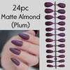 24pc matte almond full cover Press on nails