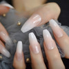 24pc Long Ombre Coffin Full Cover Press on Nails