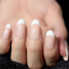 24pc Oval French Nail Tips Full Cover Press on Nails