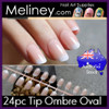 24pc Tip Ombre Oval Nails