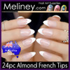 24pc Almond French Nail Tips