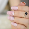 24pc Pink marble short oval Full Cover Press on nails