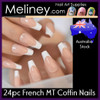 24pc French MT Coffin Full Cover Nails