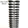 24 matte coffin full cover Press on nails