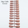 24pc Matte Coffin Nails