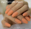 24pc Matte Mid Coffin Nails