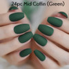24pc Matte Mid Coffin Nails