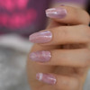 24pc mauve marble mid coffin full cover Press on nails