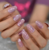 24pc mauve marble mid coffin full cover Press on nails