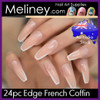 24pc Edge French Coffin Nails