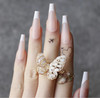 24pc French Tip Tapered Coffin full cover nails
