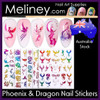Phoenix Dragon Nail Art Stickers