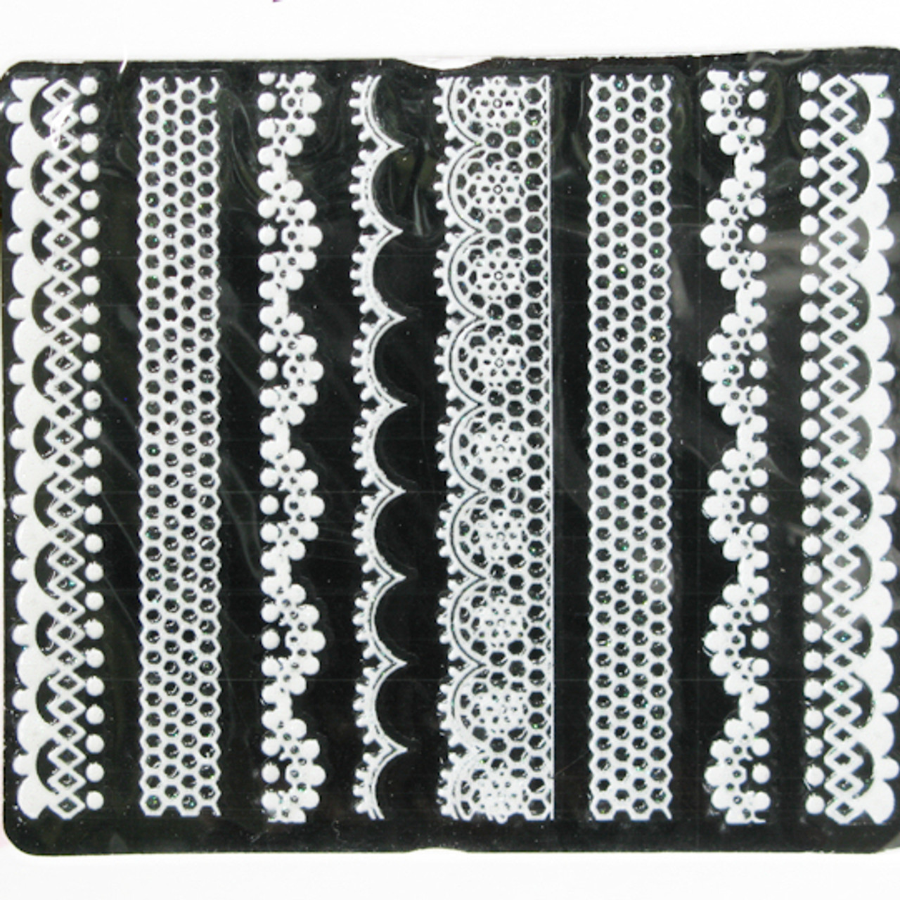 Alkalo alkalo 6 rolls lace washi tape cutout lace stickers white black