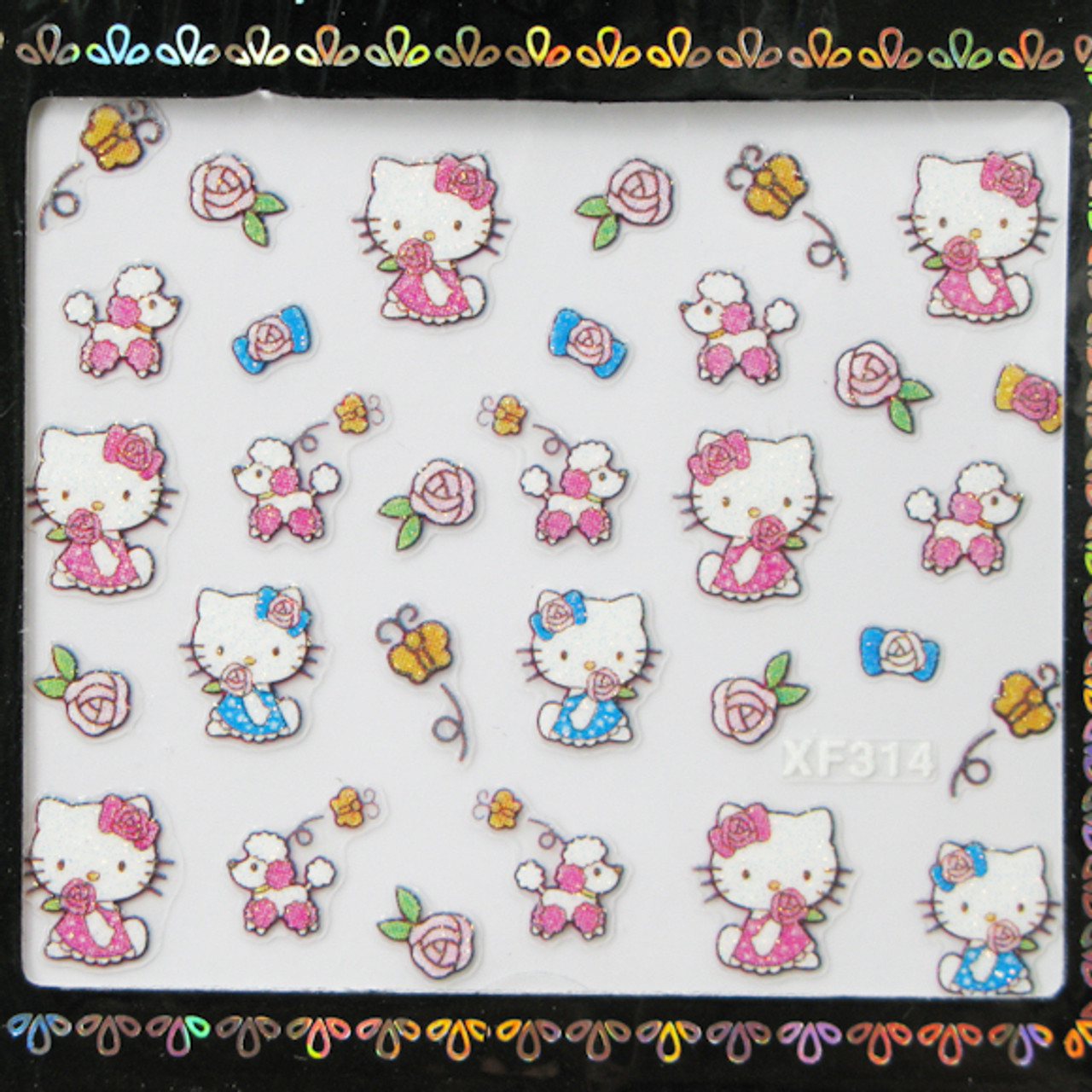 Hello Kitty Bling Jelly Stickers (Per Sheet)