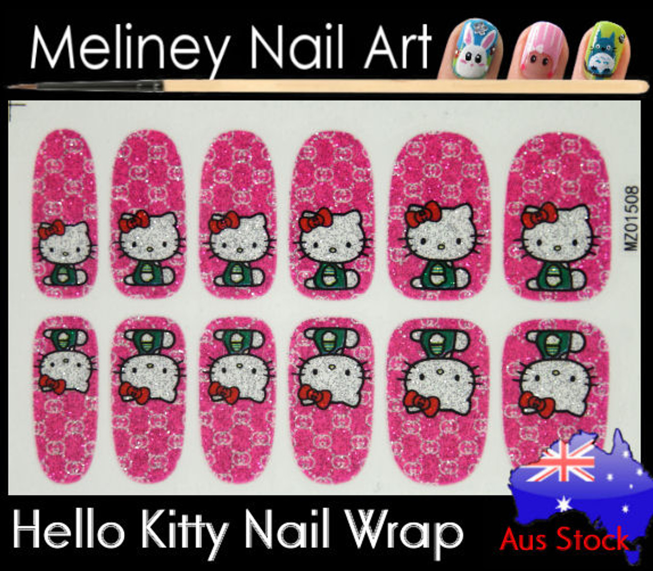 HELLO KITTY NAILS | FREEHAND ANIMAL CARTOON NAIL ART DESIGN TUTORIAL FOR  SHORT NAILS - YouTube