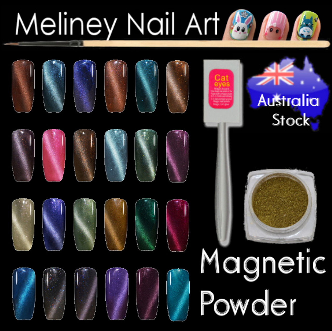 Amazon.com: 11 Piece Magnet Nail Art Polish Tool Set, Cat Eye Gel Polish 3d  Gel Nails Cat Eye Plastic Tool-Suitable for DIY 3d Magnetic, Salon, Studio  or Home : Tools & Home