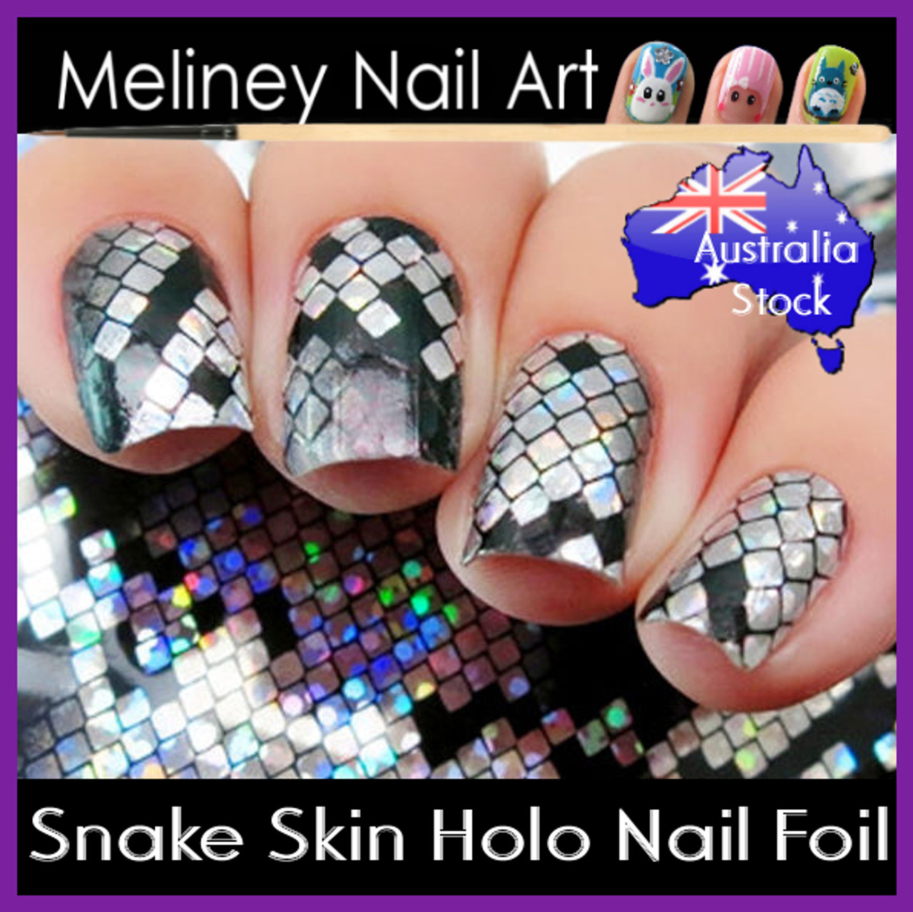 Snake Skin Holo Nail Foils