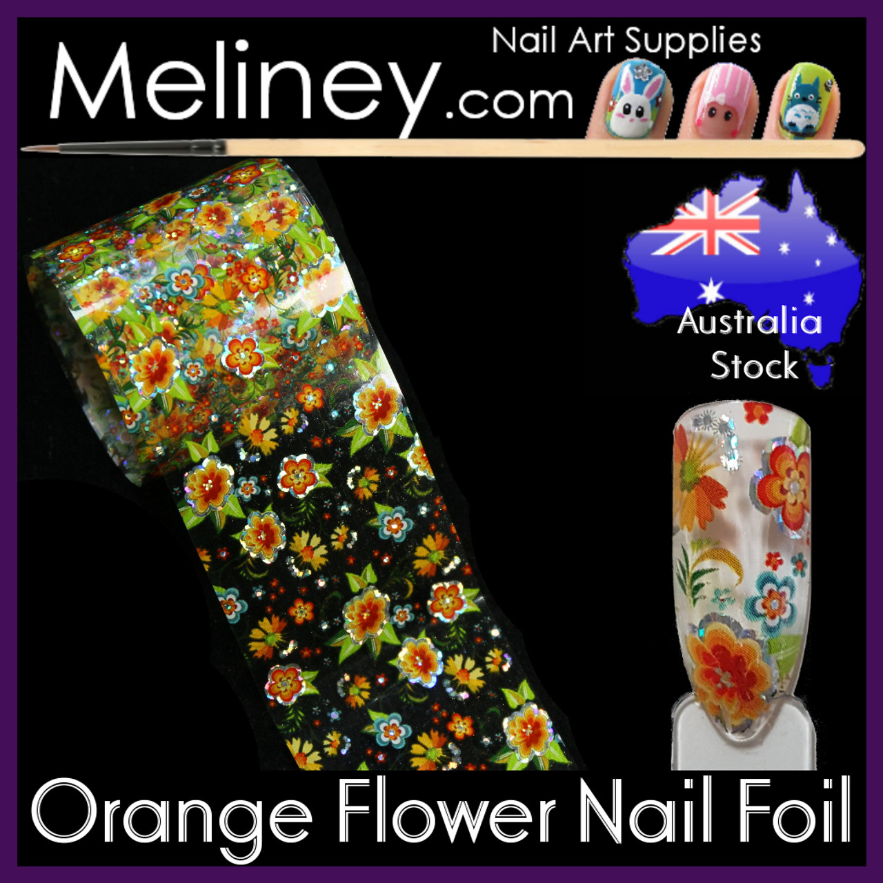 Flower Nail Art Transfer Foil 