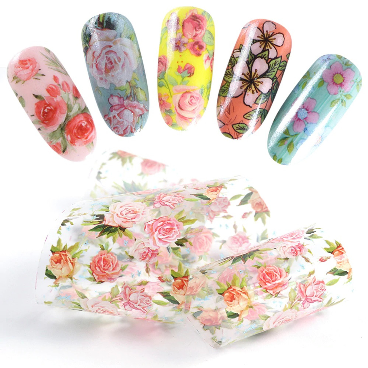 Mixed Flowers Transfer Foil  Nail Art Supply - Dan's Nails