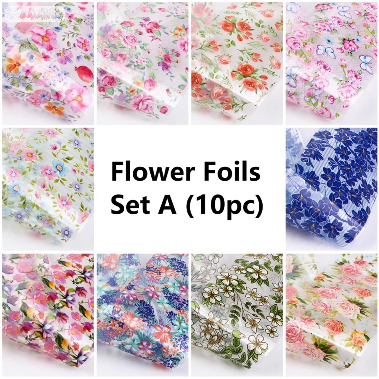 10 Rolls Mix Size White Sun Flower Nail Transfer Foils Nail Art Supplies  Set Mini Flower Nail Decals Nail Stickers for Nail Art Designer Spring  Summer