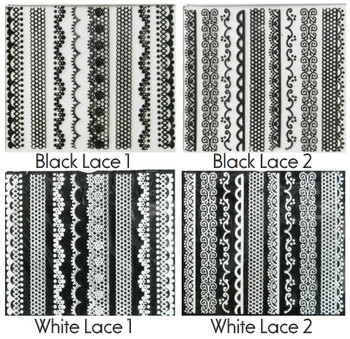 Black n White Lace Stickers