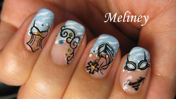 beach bikini girl nail stickers