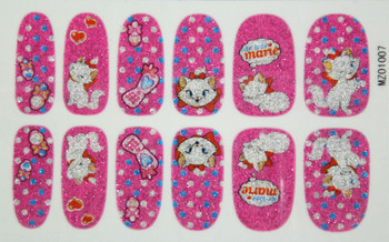 Glitter Nail Wrap - Marie Cat