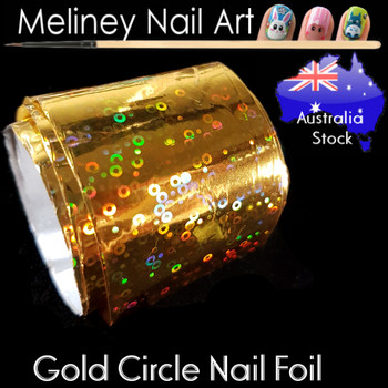 Gold Circle Nail Art Transfer Foil