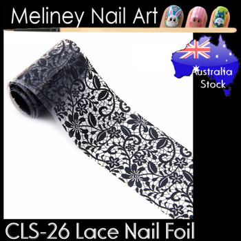 Black Lace Nail Transfer Foil - CLS26