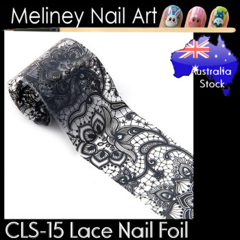 Black Lace Nail Transfer Foil - CLS15