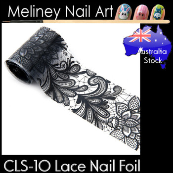 Black Lace Nail Transfer Foil - CLS10