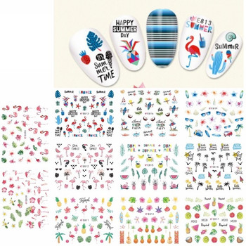 Nail Art Stickers - Tropical Holiday Flamingo Nail Art Stickers - Tropical Holiday Flamingo