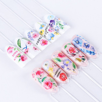 12pc Flower Feather Water Decals