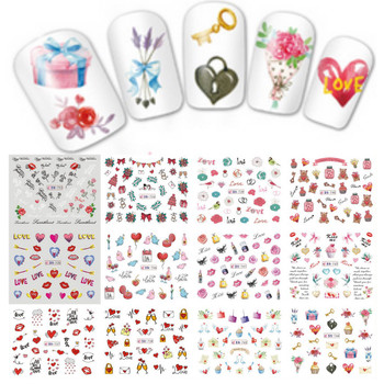 Water Decal nail art sticker - Valentine's Day Love Water Decal nail art sticker - Valentine's Day Love