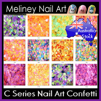 C series nail art confetti