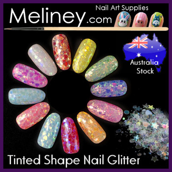 Tinted Shapes Nail Glitter